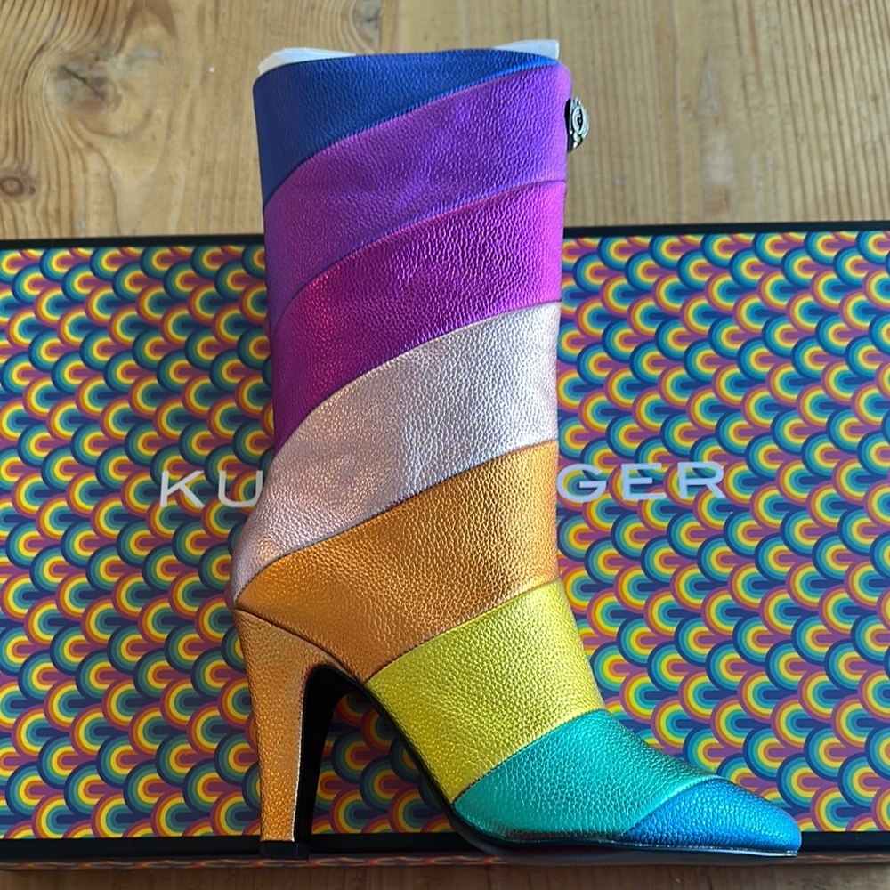 Kurt Geiger Rainbow Heeled Leather Boots